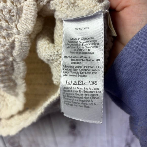 Madewell Kellen Crocheted Sweater Tank Top Size Large NWT - Picture 4 of 5